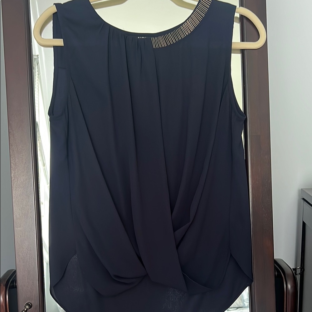 Alfani Black Asymmetrical Blouse